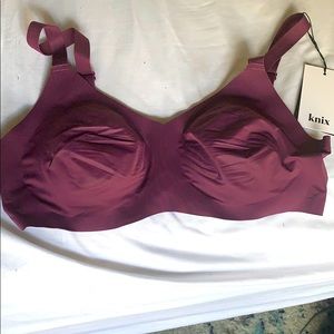 Knix padded v-neck evolution bra (stormy sky)